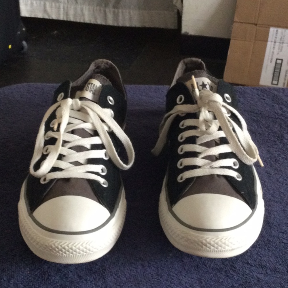 Converse Low Top Sneakers in Black, White, and Brown
